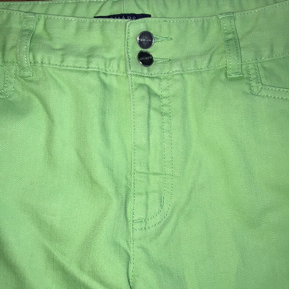 Chaps Lime Green Denim Capris Size 10 - Picture 4 of 7